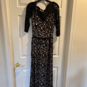 Tadashi Shoji lace evening gown